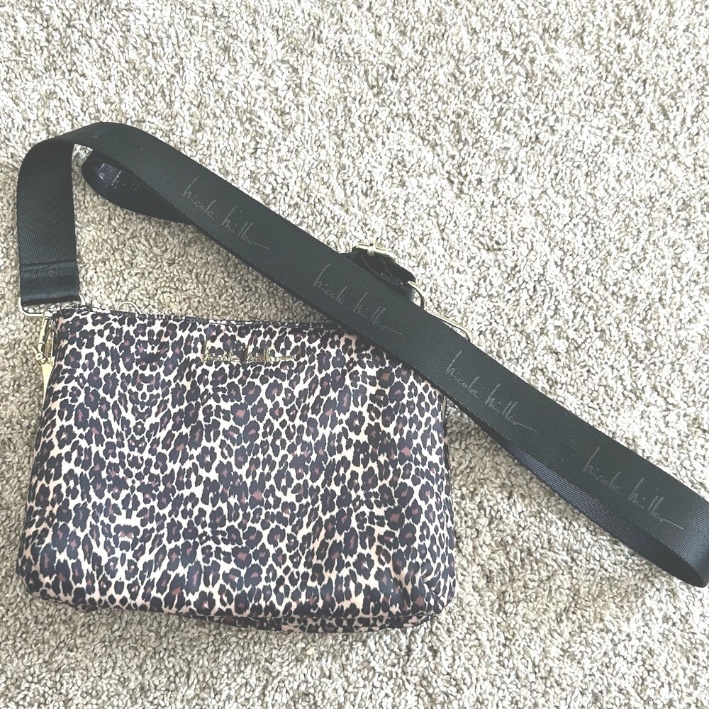 Nicole Miller Animal Print Three Section‎ Crossbody Purse